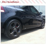 Carbon Fiber /PP Matte Black Car Side Skirt Extension Lips Racing Body Kits Apron for Volkswagen VW Golf MK6 GTI 2010-2013