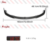 Carbon Fiber Car Front Bumper Chin Lip Splitters Protector for Tesla Model 3 2016-2023 Car Front Bumper Lip Spoiler