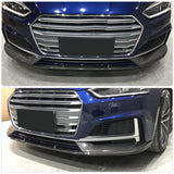Carbon Fiber Front Bumper Lip Spoiler For Audi A5 Sline S5 S5 Sedan Sportback 2017 2018 Car Front Lip Splitters Chin Apron FRP