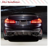 Carbon Fiber Rear Bumper Diffuser Lip Spoiler for BMW 5 Series G30 G38 M-SPORT 2018-2022  Rear Bumper Diffuser Lip Body Kits
