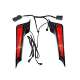 2xMotorcycle Rear Fender Led Side Lights Filler Panel Turn Signal Brake Lamp For Harley Touring Road King Street Glide 2014-Up