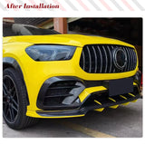 Carbon Fiber Car Front Fins Air Vent Cover for Mercedes Benz GLE Clas W167 C167 GLE450 GLE53 GLE63 AMG