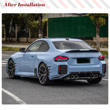 Dry/Wet Carbon Fiber Rear Bumper Canards for BMW M2 G87 2022UP 2 Doors Rear Bumper Canards Fender Air Vent Trim Splitters Cover
