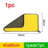 Microfiber Car Washing Towel 400GSM Double-Sided Coral Velvet Clean Towels High Water Absorption Car Wash Drying Cloth