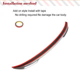 Car Rear Trunk Racing Spoiler forBMW 3 Series E90 M Sport M32005-2012 Real Carbon Fiber Rear Boot Highkick Spoiler Wing Lip