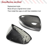 Carbon Fiber Car Side Rearview Mirror Caps Covers for Mercedes Benz W205 W213 W222 W257 Car Rearview Caps LHD Replacement Style