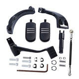 Motorcycle Mid Control Foot Pegs Kit Footrests Fit For Harley Sportster XL1200 Iron XL883 Custom 1200C 2004-2013