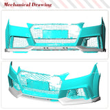 Carbon Fiber/FRP Car Front Bumper Lip Body Kits Splitters For Audi TT RS TTRS MK3 2016 2017 2018 5PCS Front Bumper Lip Splitters
