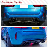 Carbon Fiber Car Rear Bumper Diffuser Lip Spoiler for BMW X5M F85 2015 - 2019 Car Rear Bumper Diffuser Lip Spoiler