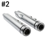 Motorcycle Dual Exhaust Mufflers Pipes For Harley Road Street Electra Glide 2017-2023 Chrome