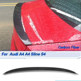 Car Rear Trunk Spoiler Wings Carbon Fiber for Audi A4 A4 Sline S4 Sedan 2017 2018 Racing Rear Spoiler Boot Lid Wing Lip Body Kit