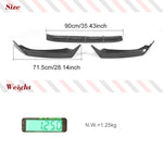 Carbon Fiber/FRP Car Front Bumper Lip Spoiler Splitters Protector for Audi A4 B9 SLINE /S4 Sedan 4 Door 2017-2020 3PCS Body Kits