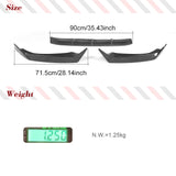 Carbon Fiber/FRP Car Front Bumper Lip Spoiler Splitters Protector for Audi A4 B9 SLINE /S4 Sedan 4 Door 2017-2020 3PCS Body Kits