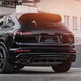 For Porsche Cayenne 958 GTS Carbon Fiber Rear Diffuser FRP Rear Bumper Splitter Lip Diffuser Cover Trim Upgrade Body Kit