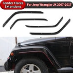 Front Rear Mudguard Fender Flares Extensions For Jeep Wrangler JK 2007-2017 J401 Car Splash Protector Protective Guard Mudflaps