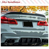 Dry Carbon Fiber Car Rear Trunk Spoiler Boot Lip Wing Spoiler For BMW 5 Series G30 F90 M5 Sedan 2017-2023
