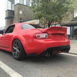 For Mazda MX5 NC NCEC SPOILER Roadster Miata Hard Top EPA Style Rear Duckbill Spoiler carbon fiber+Fiber Glass Splitter Wing