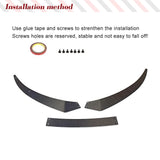 For Audi R8 V10 Gen 2 2016-2018 Real Carbon Fiber Front Bumper Lip Chin Spoiler Car Front Body Kits Guard Chin Lip