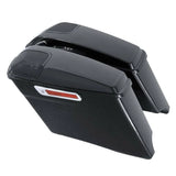 Motorcycle 4" Extended Hard Saddlebags For Harley Touring Road King Road Glide Street Glide CVO 2014-2024 Gunship Gray