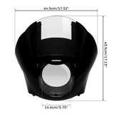 Motorcycle Quarter Headlight Fairing Windshield For Harley Sportster 88-Up Dyna 95-05 Black Clear