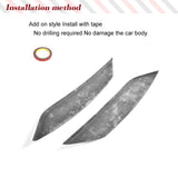 Dry Carbon Front Headlight Eyebrows for NISSAN 350Z 2003-2006 Carbon Car Head Lamps Eyelid Cover