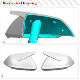 For Lamborghini Urus Audi Q8 SQ8 RSQ8 2020-2023 DRY Carbon Mirror Cover Caps Add ON Real Carbon Side Mirror Shell No Lane Assit