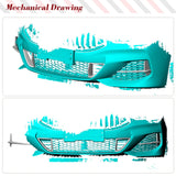 Car Front Bumper Canards for BMW 8 Series G14 G15 G16 M Sport 2018 - 2021 M850i 4PCS Dry Carbon Fiber Car Bumper Fins Splitters