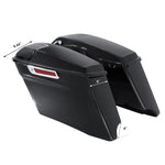 Motorcycle 4" Extended Hard Saddlebags For Harley Touring Road King Road Glide Street Glide CVO 2014-2024 Gunship Gray