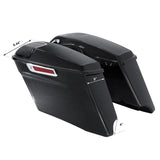 Motorcycle 4" Extended Hard Saddlebags For Harley Touring Road King Road Glide Street Glide CVO 2014-2024 Gunship Gray