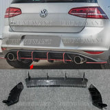For Volkswagen Golf 7 VII MK7 GTI 2014-2017 Car Rear Lip Diffuser