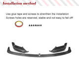 Car Front Bumper Lip Spoiler Splitters for BMW F06 F12 F13 M Tech M Sport 2012 - 2016 Carbon Fiber / FRP Black Auto Chin Spoiler