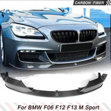 Car Front Bumper Lip Spoiler Splitters for BMW F06 F12 F13 M Tech M Sport 2012 - 2016 Carbon Fiber / FRP Black Auto Chin Spoiler