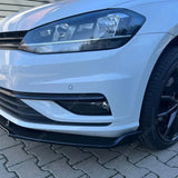Front Bumper Lip Body Kit Spoiler Splitter ABS Gloss Black Canard Lip Diffuser For VW Golf 7 7.5 MK7 MK7.5 TDI TSI 2012-2020
