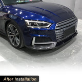 Carbon Fiber Front Bumper Lip Spoiler For Audi A5 Sline S5 S5 Sedan Sportback 2017 2018 Car Front Lip Splitters Chin Apron FRP