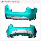 Dry Carbon Car Rear Bumper Diffuser Body Kits For Tesla Model 3 2023 Car Rear Spoiler Apron With Splitters Protector