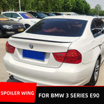 For BMW E90 M3 320i 318i 325i 330i ABS Carbon Black Rear Trunk Lid Car Spoiler Wing Boot Lip Ducktail Exterior Tuning Accessorie