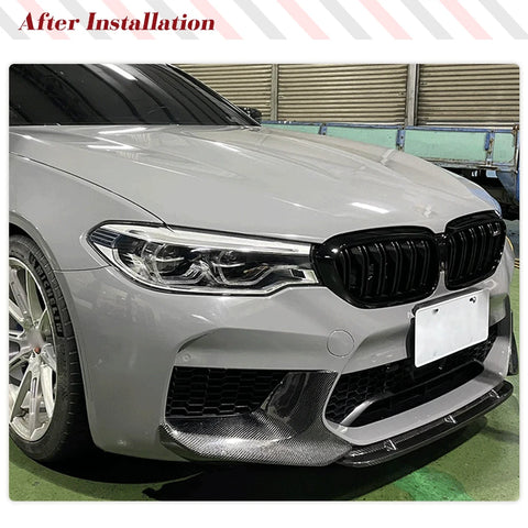 Front Bumper Lip Spoiler Splitters For BMW F90 M5 2018 2019 2020 Carbon Fiber Front Bumper Lip Spoiler Splitters Bumper Guard