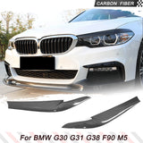 Real Carbon Fiber FRP Black Car Headlight Eyelids Eyebrows for BMW G30 G31 G38 F90 M5 530i 540i Sedan 4-Door 2017-2022