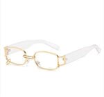 Korean Style Square Sunglasses with Trendy Earring Design for Women