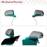 Prepreg Dry Carbon Fiber Rearview Side Mirror Cover for Ford Mustang GT500 2015-2023 Car Accessories With Turn Signals Assist