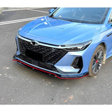 For Chery Arrizo 8 2022 2023 2024 Front Bumper Lip Chin Spoiler Upgrade Exterior Bodykit PP Plastic 4Pcs Automobiles Accessories