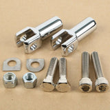 Motorcycle Rear Passenger Footpegs Footrest Pedal Support Mount For Harley Softail Fatboy FLST 2000-2006