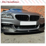 Car Front Bumper Lip Spoiler Splitters for BMW F06 F12 F13 M Tech M Sport 2012 - 2016 Carbon Fiber / FRP Black Auto Chin Spoiler
