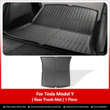 For Tesla Model Y Rear Seat Backrest Protective Pad Trunk Mat Anti-Kick Pad Car Interior Accessories 2021-2024