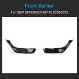 Bumpers For Land Rover Defender 90 110 2020-2023 Front Bumper Air Deflector Lip Spoiler Black ABS Car Accessories