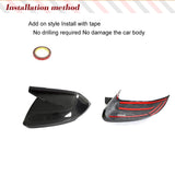 For Lamborghini Urus Audi Q8 SQ8 RSQ8 2020-2023 DRY Carbon Mirror Cover Caps Add ON Real Carbon Side Mirror Shell No Lane Assit