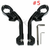 Motorcycle 32mm 1.25" Long Angled Highway Engine Guards Foot Pegs Mounts For Harley touring dyna Electra Road Sport Super Glide