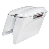Motorcycle 5" Extended Hard Saddlebags Saddle Bags w/ Lids For Harley Touring Models 1993-2013 Electra Road Street Glide FLTR