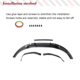 Carbon Fiber Car Front Bumper Lip Canards Spoiler For Audi RSQ8 2020-2023 Racing Car Bumper Lip RS Q8 Spoiler