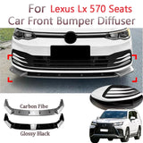 New Car Gloss Black Front Bumper Lip Chin Spoiler Splitter Body Kit For  Lexus Lx 570 Seats 2017 Car Accessories 1set